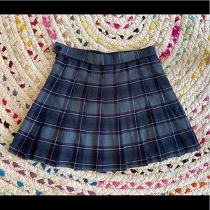American Apparel Grey Plaid Mini Tennis Skirt S